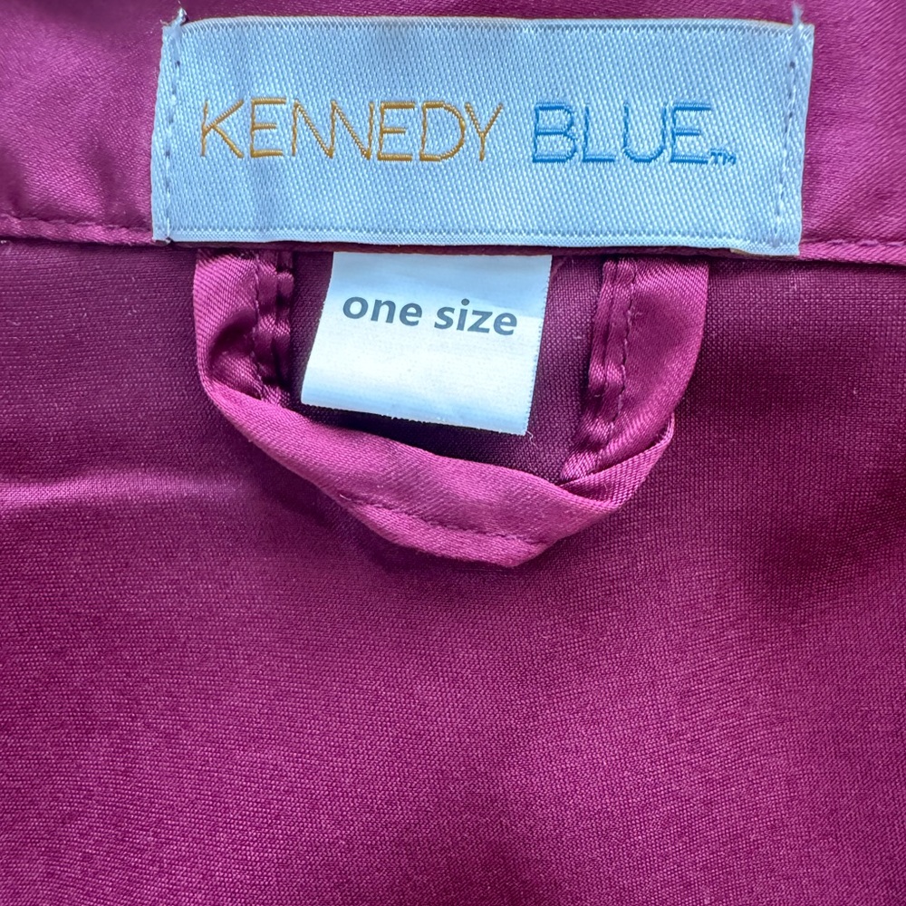Kennedy Blue Satin Robe - Picture 3 of 3